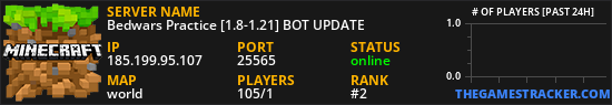 Bedwars Practice [1.8-1.21] BOT UPDATE