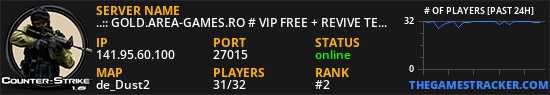 ..:: GOLD.AREA-GAMES.RO # VIP FREE + REVIVE TEAMMATES ::..