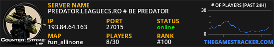 PREDATOR.LEAGUECS.RO # BE PREDATOR