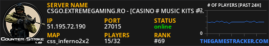 CSGO.EXTREMEGAMING.RO - [CASINO # MUSIC KITS # QUESTS # CHARACTERS]