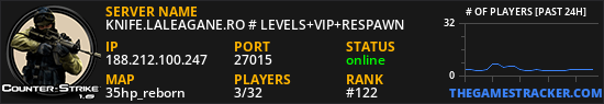 KNIFE.LALEAGANE.RO # LEVELS+VIP+RESPAWN