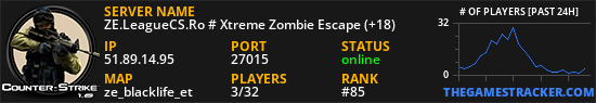 ZE.LeagueCS.Ro # Xtreme Zombie Escape (+18)